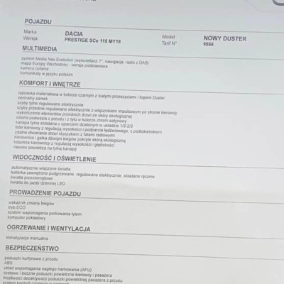 Dacia Duster Prestige 2019