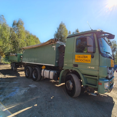 Mercedes Actros wywrotka + przyczepa