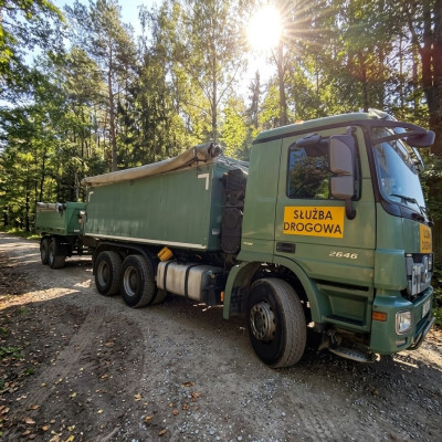 Mercedes Actros wywrotka + przyczepa