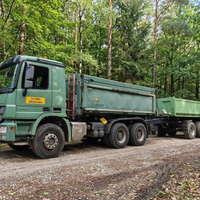 Mercedes Actros wywrotka + przyczepa